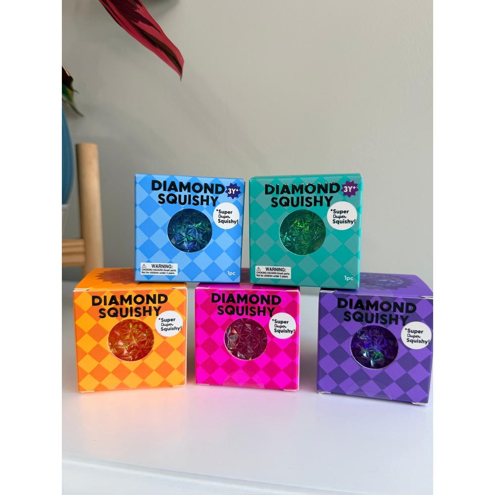Diamond Squishy Fidget Toy Set Kids OS FULL SET Sensory Stress Relief‎ NWT